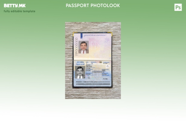 Шаблон за изглед на фотографија од пасош на Андора во модерен стил